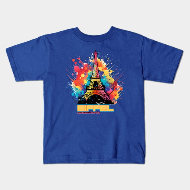 Eiffel tower by Monumental.Style Kids T-Shirt by Monumental.style